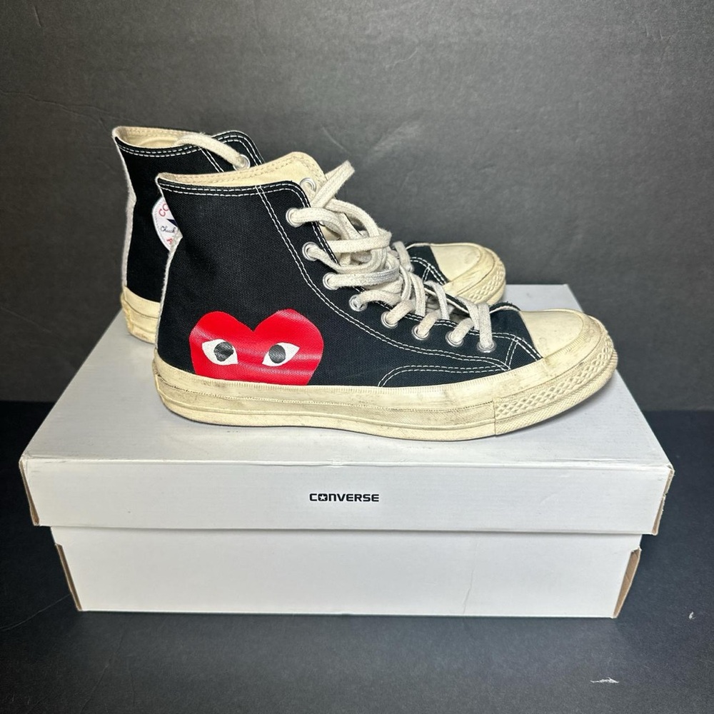 Comme des Garcons PLAY Black and White Sneakers